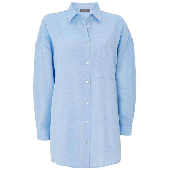 Mint Velvet Blue Pocket Oversized Shirt